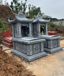 mộ đá 1 mái đẹp M1M02 ảnh 4