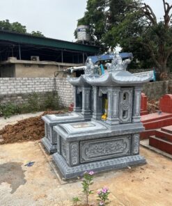 mộ đá 1 mái đẹp M1M02 ảnh 5