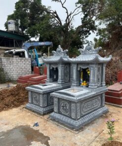 mộ đá 1 mái đẹp M1M02 ảnh 6